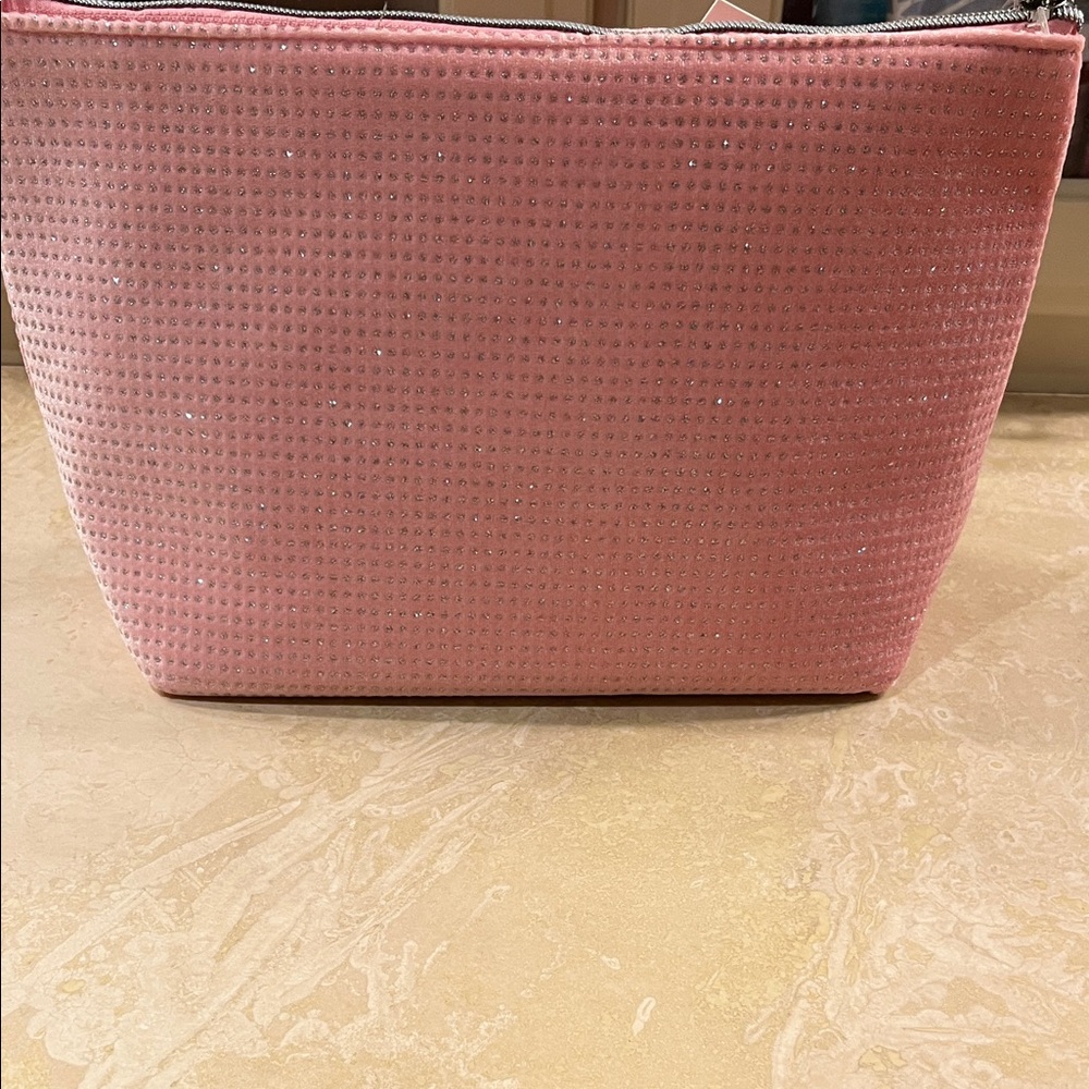 Juicy Couture Travel Pink Cosmetic Bag with Silver Accents - Picture 4 of 4